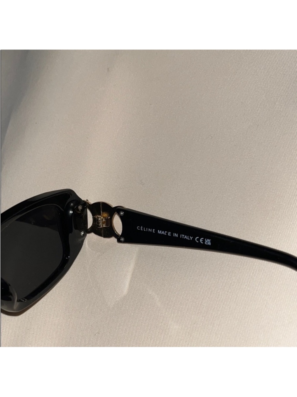 Celine Black Rectangular Women's Sunglasses - Picture 5 of 7